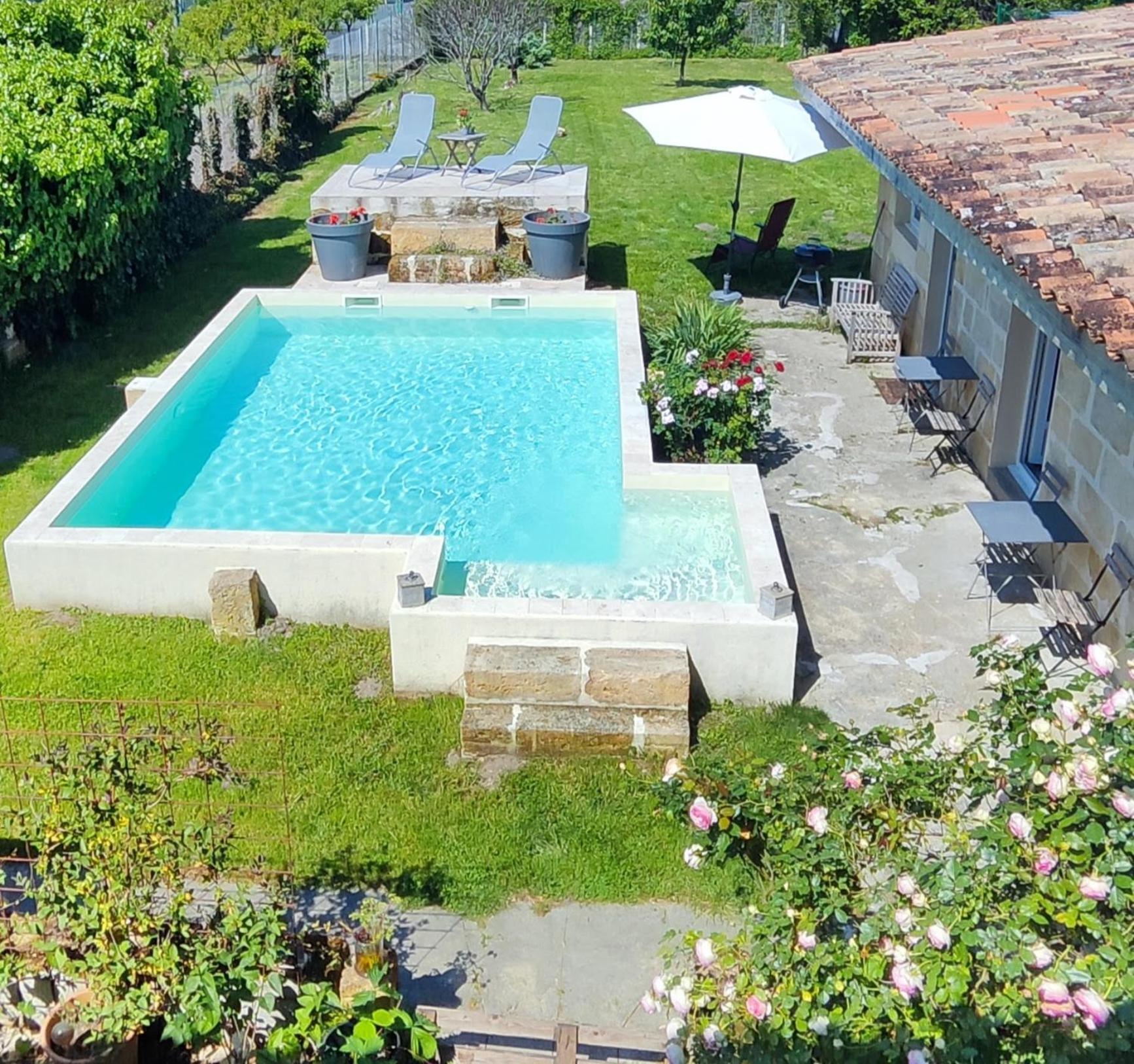 Jolie Villa Avec Piscine Dans Le St Emilionnais Sainte-Terre Esterno foto